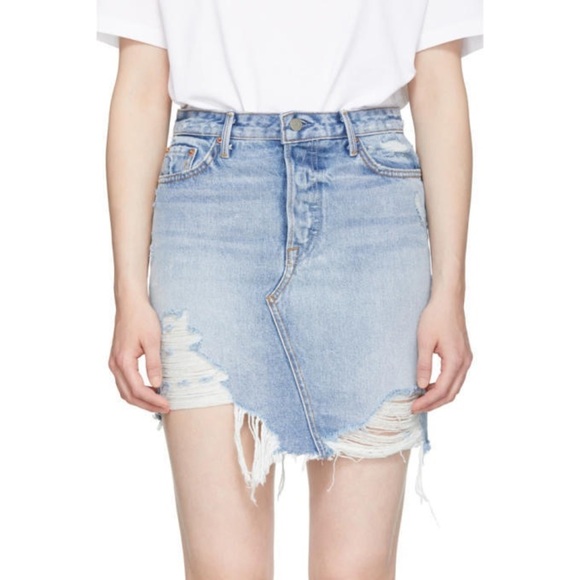 GRLFRND Rhoda Mini Denim Skrit NWT - Picture 2 of 12